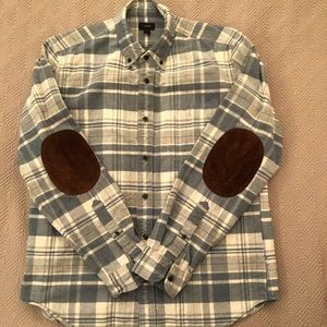 J. Crew Grey Plaid Flannel Medium